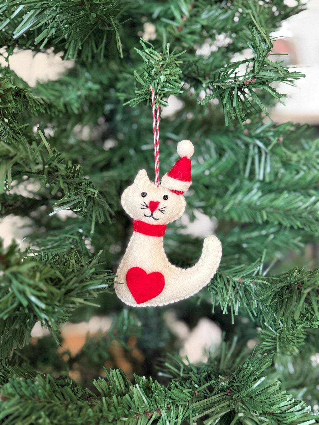 Weihnachtsanhänger Katze I Christbaumschmuck Weihnachtsdeko I Winter Weihnachtsbaum I Weihnachtskatze