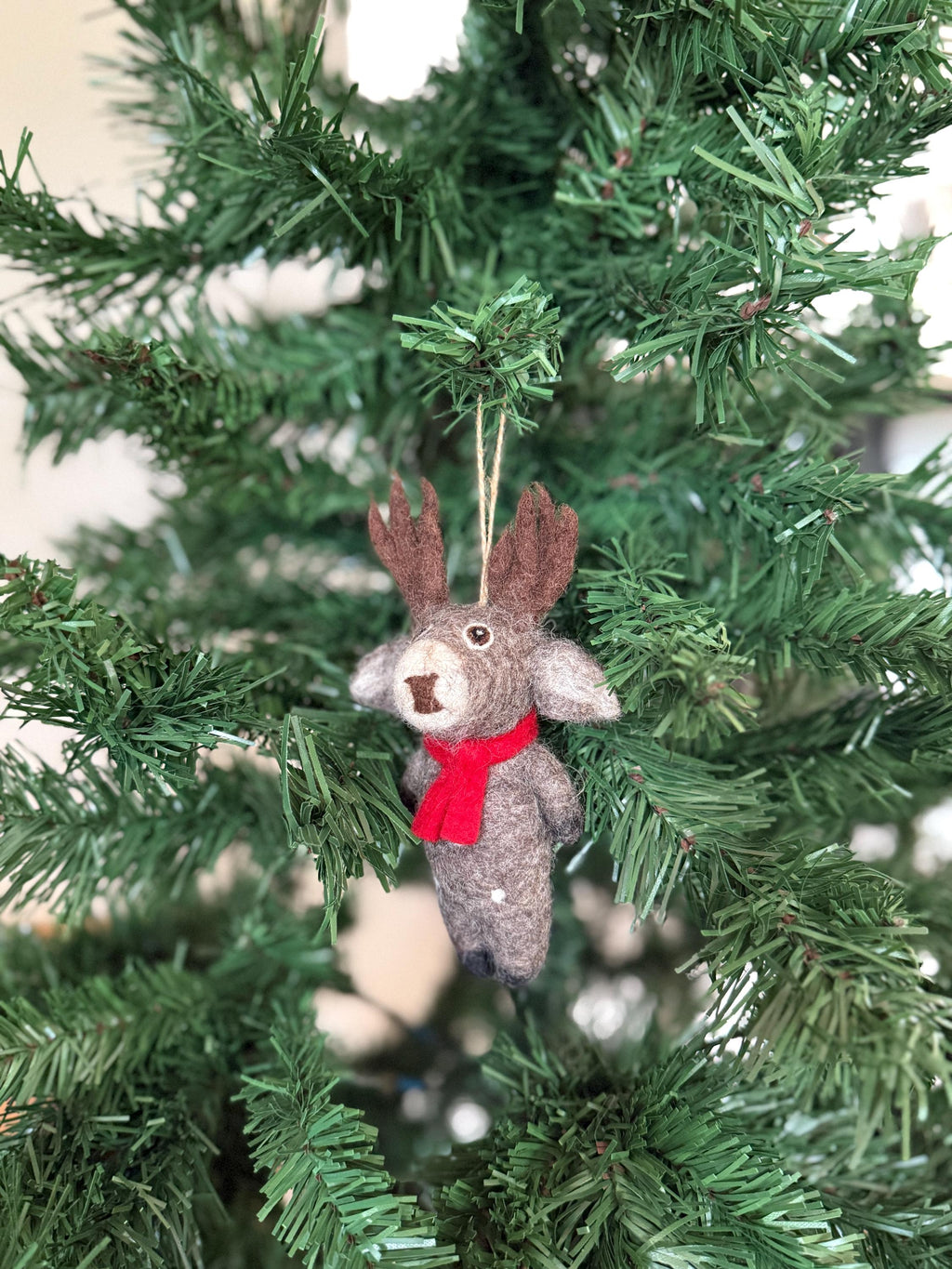 Weihnachtsanhänger Hirsch mit Schal I Christbaumschmuck I Weihnachtsdeko I Winter I Weihnachtsbaum I Hirsch aus Filz