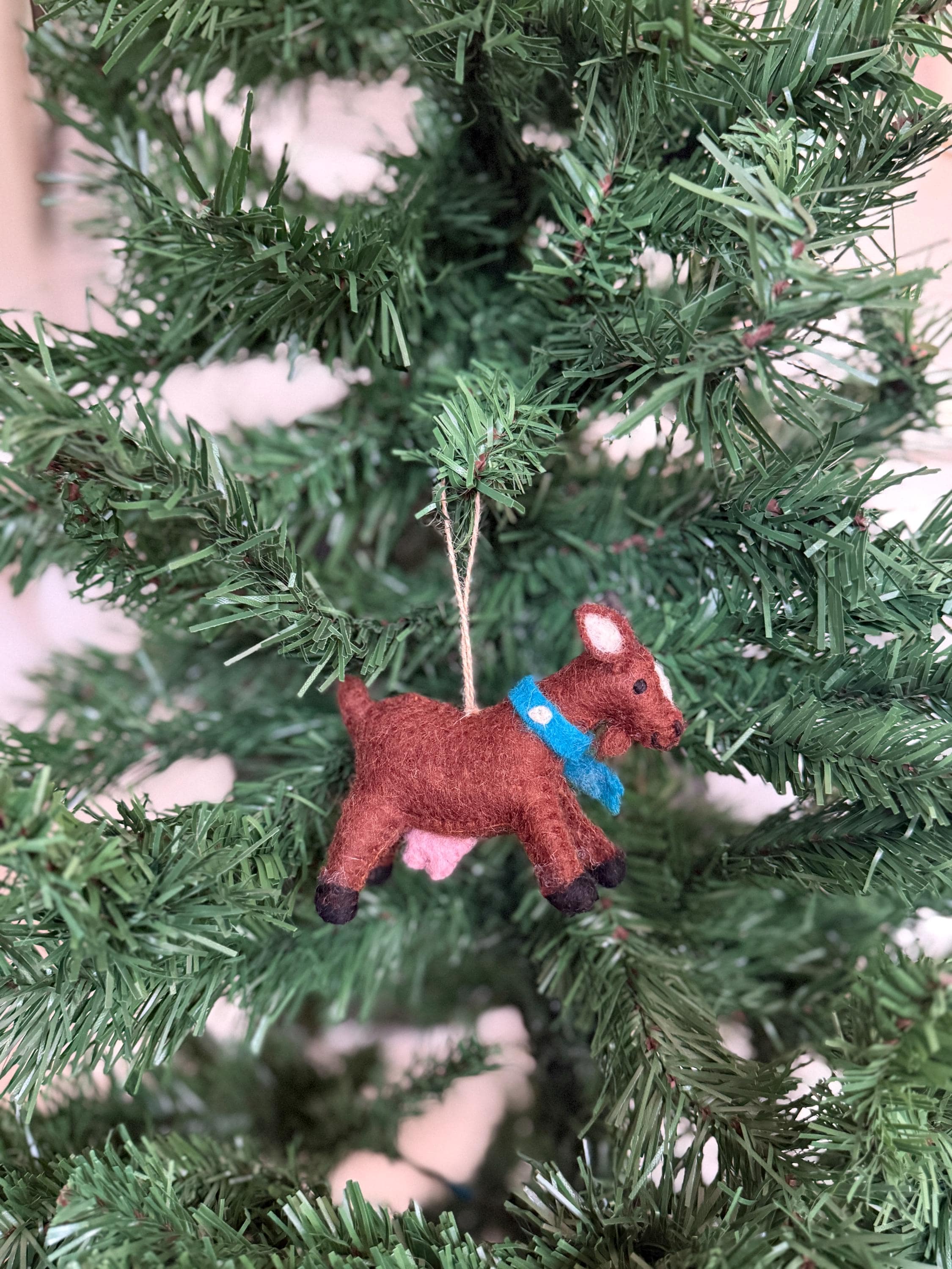 Filzanhänger Ziege I Osterdeko I Filz Christbaumschmuck I Weihnachtsdeko I Ziegendeko I Anhänger Ziege