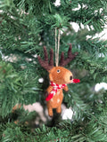 Weihnachtsanhänger Hirsch mit Schal I Christbaumschmuck I Weihnachtsdeko I Winter I Weihnachtsbaum I Hirsch aus Filz