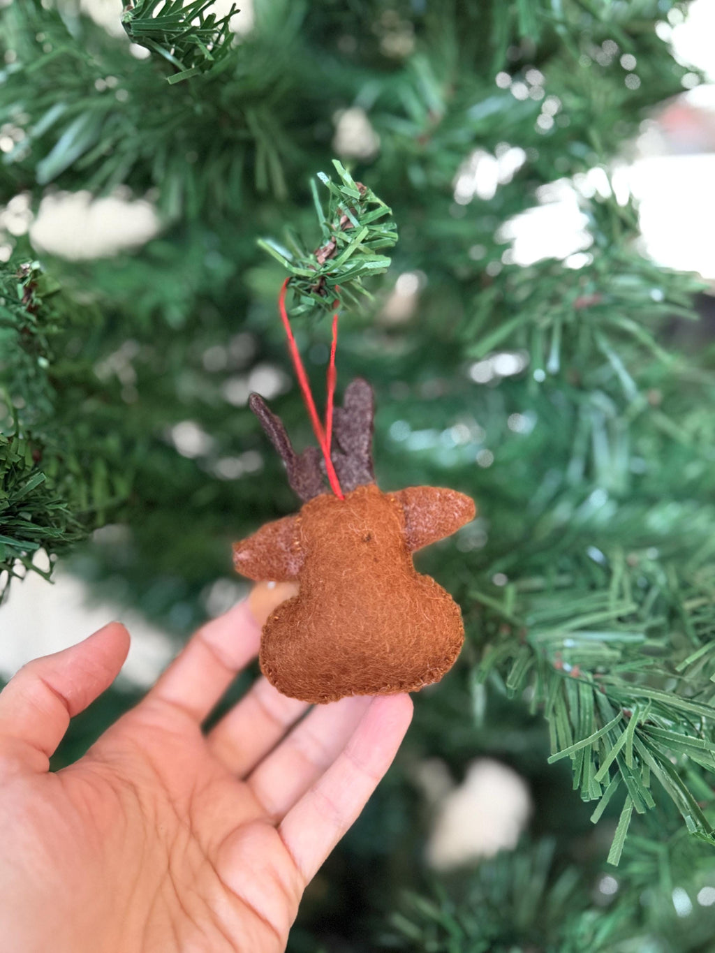 Weihnachtsanhänger Rudolf das Rentier I Filz Christbaumschmuck I Weihnachtsdeko