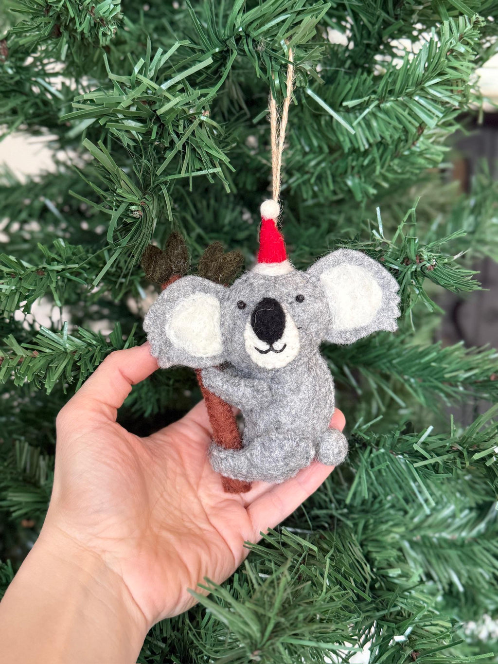 Weihnachtsanhänger Koala I Christbaumschmuck I Weihnachtsdeko I Winter Weihnachtsbaum I Koalabär mit Mütze I lustige Weihnachtsdeko