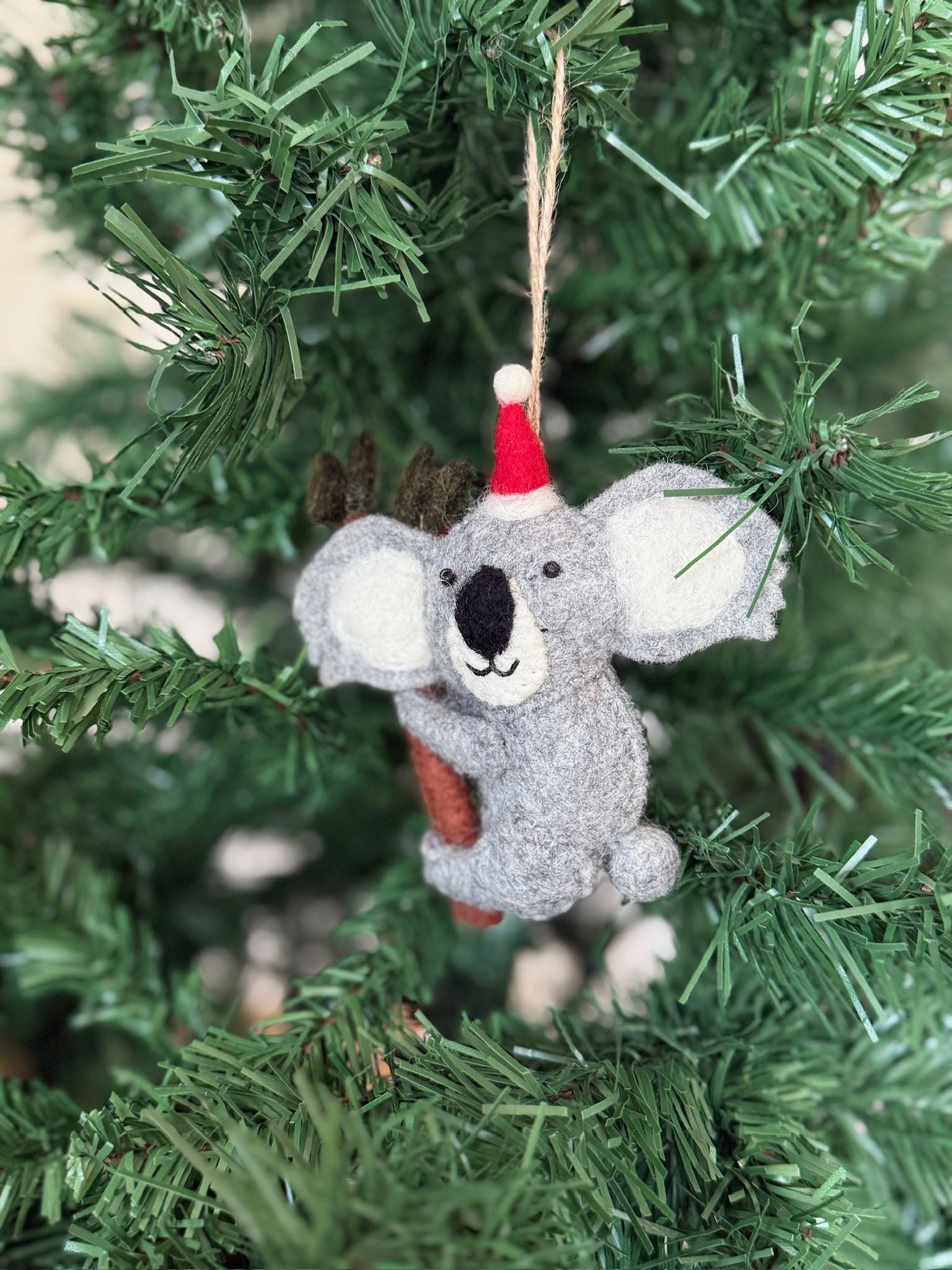 Weihnachtsanhänger Koala I Christbaumschmuck I Weihnachtsdeko I Winter Weihnachtsbaum I Koalabär mit Mütze I lustige Weihnachtsdeko