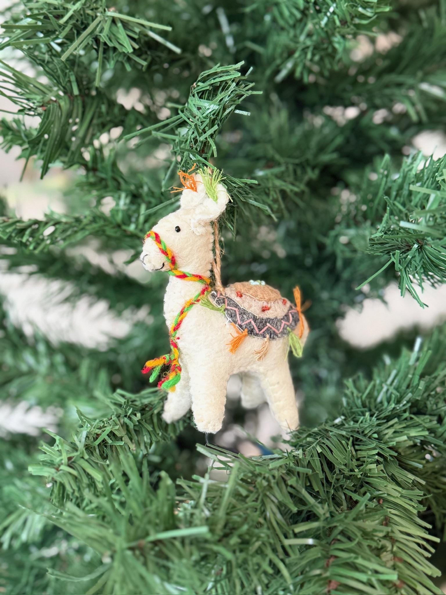 Anhänger Lama I Weihnachten Filz I Osteranhänger I Christbaumschmuck I Weihnachtsdeko I Winter Weihnachtsbaum I Weihnachtslama I Alpaka