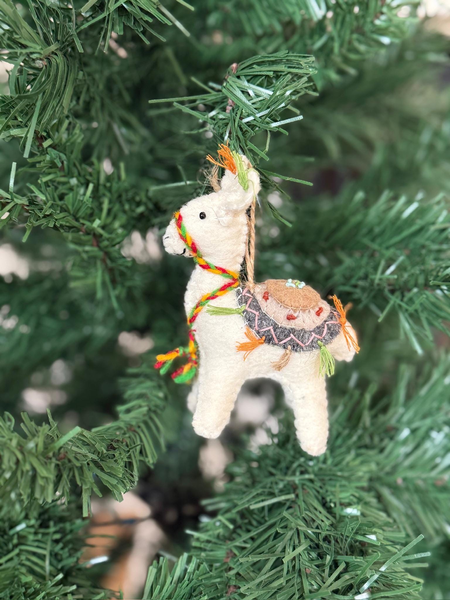 Anhänger Lama I Weihnachten Filz I Osteranhänger I Christbaumschmuck I Weihnachtsdeko I Winter Weihnachtsbaum I Weihnachtslama I Alpaka