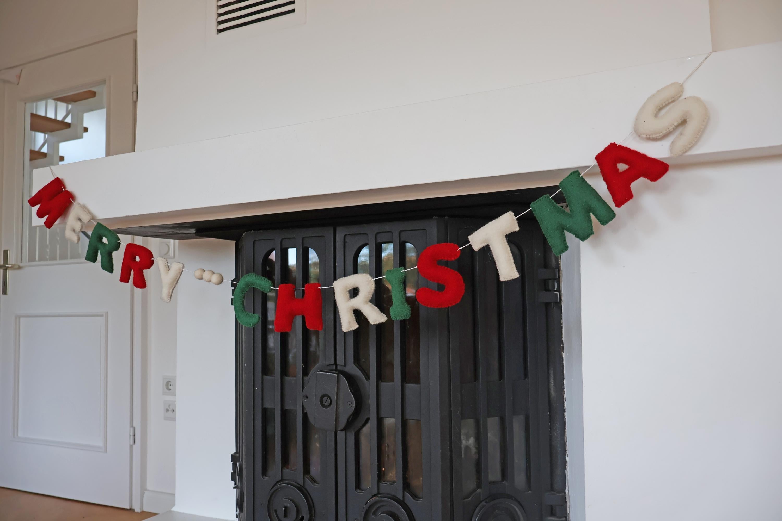 Weihnachtsgirlande aus Filz I Merry Christmas I Fröhliche Weihnachten I Filz Deko I Weihnachtsdeko I Fair