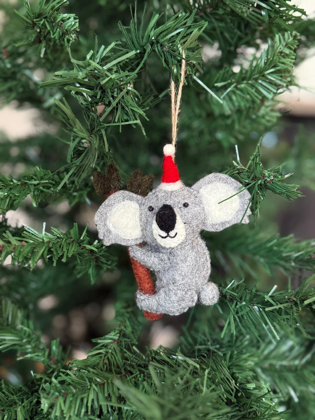 Weihnachtsanhänger Koala I Christbaumschmuck I Weihnachtsdeko I Winter Weihnachtsbaum I Koalabär mit Mütze I lustige Weihnachtsdeko