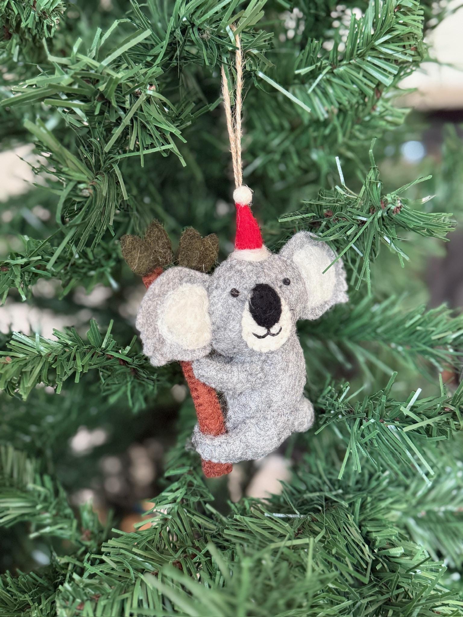 Weihnachtsanhänger Koala I Christbaumschmuck I Weihnachtsdeko I Winter Weihnachtsbaum I Koalabär mit Mütze I lustige Weihnachtsdeko