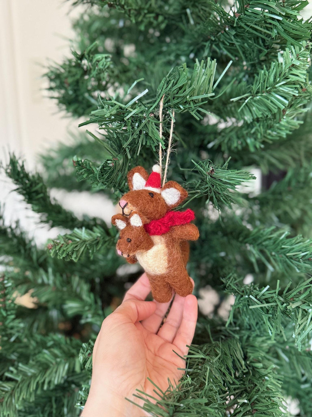 Weihnachtsanhänger Känguru I Christbaumschmuck I Weihnachtsdeko I Winter Weihnachtsbaum I nachhaltig I lustige Weihnachtsdeko