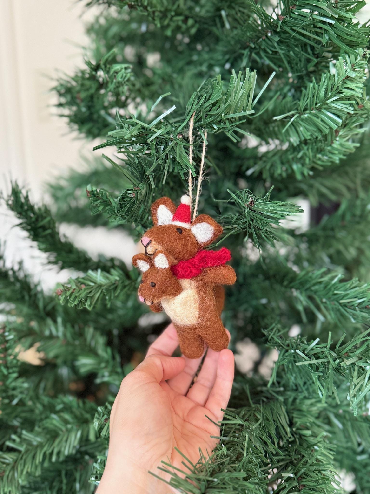 Weihnachtsanhänger Känguru I Christbaumschmuck I Weihnachtsdeko I Winter Weihnachtsbaum I nachhaltig I lustige Weihnachtsdeko
