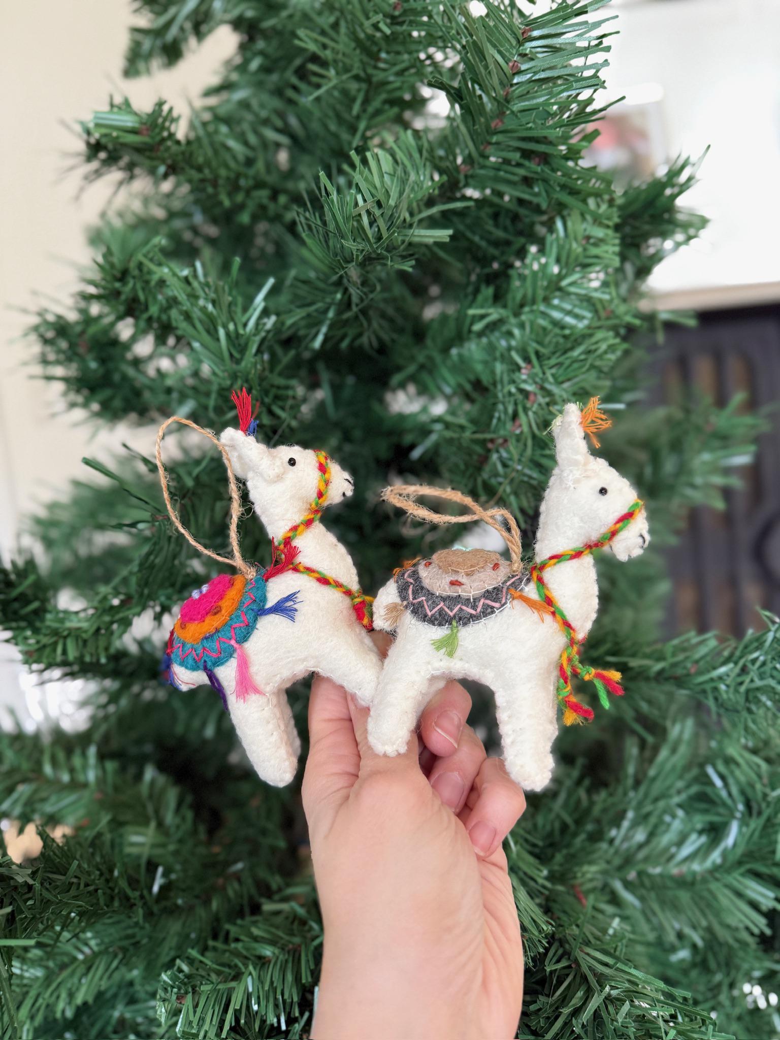 Anhänger Lama I Weihnachten Filz I Osteranhänger I Christbaumschmuck I Weihnachtsdeko I Winter Weihnachtsbaum I Weihnachtslama I Alpaka