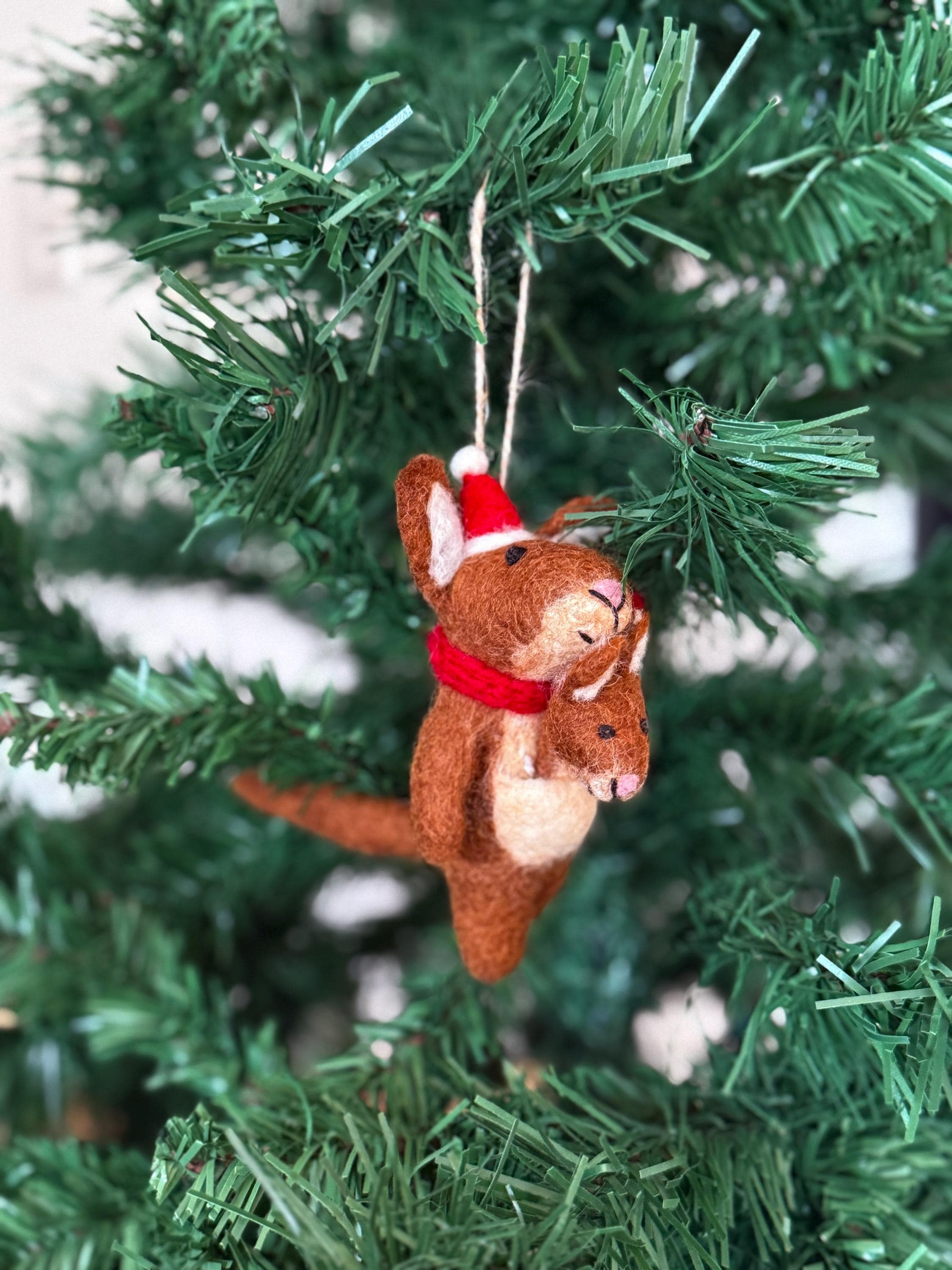 Weihnachtsanhänger Känguru I Christbaumschmuck I Weihnachtsdeko I Winter Weihnachtsbaum I nachhaltig I lustige Weihnachtsdeko