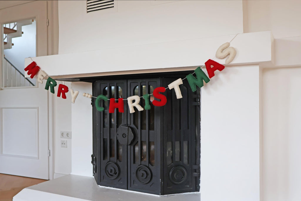 Weihnachtsgirlande aus Filz I Merry Christmas I Fröhliche Weihnachten I Filz Deko I Weihnachtsdeko I Fair