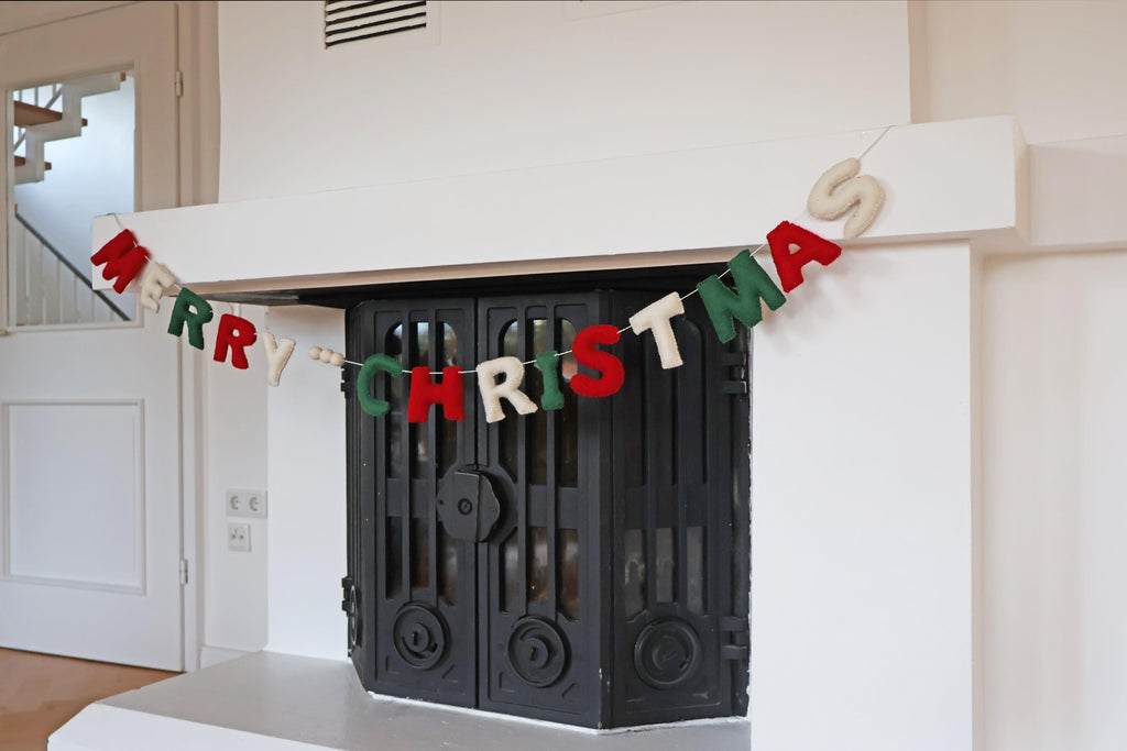 Weihnachtsgirlande aus Filz I Merry Christmas I Fröhliche Weihnachten I Filz Deko I Weihnachtsdeko I Fair