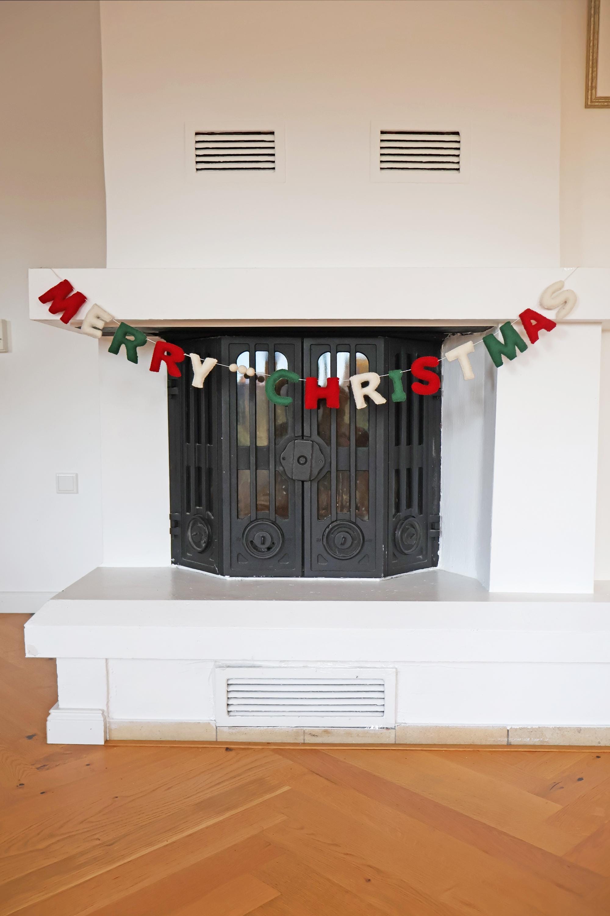 Weihnachtsgirlande aus Filz I Merry Christmas I Fröhliche Weihnachten I Filz Deko I Weihnachtsdeko I Fair
