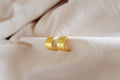 24k vergoldete Kreolen Ohrringe I Handgemacht in Nepal I Ethischer Schmuck I Elegante Ohrringe I zeitlos I Gold Struktur Ohrringe