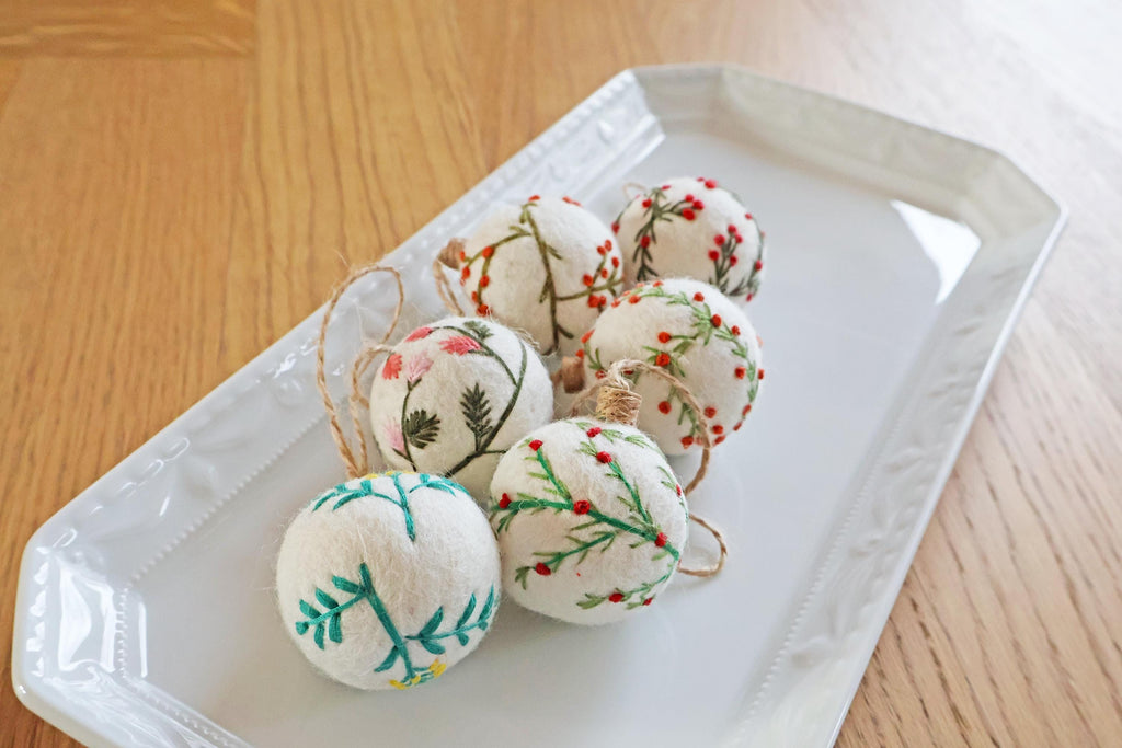 Weihnachtskugel 6er Set aus Filz handgemacht I Weihnachtsdeko I Anhänger I Kugeln handgemacht I Weihnachtsschmuck I Christbaumkugel Filz I