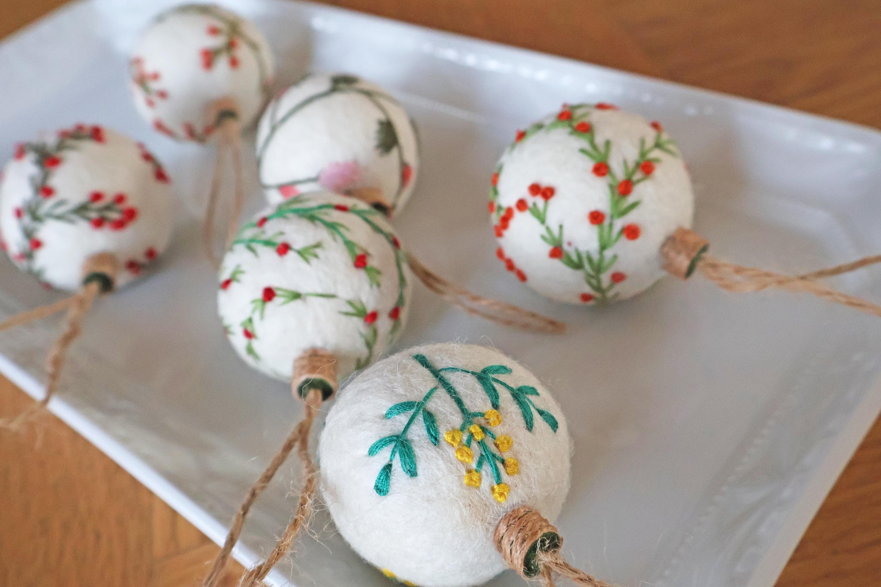 Weihnachtskugel 6er Set aus Filz handgemacht I Weihnachtsdeko I Anhänger I Kugeln handgemacht I Weihnachtsschmuck I Christbaumkugel Filz I