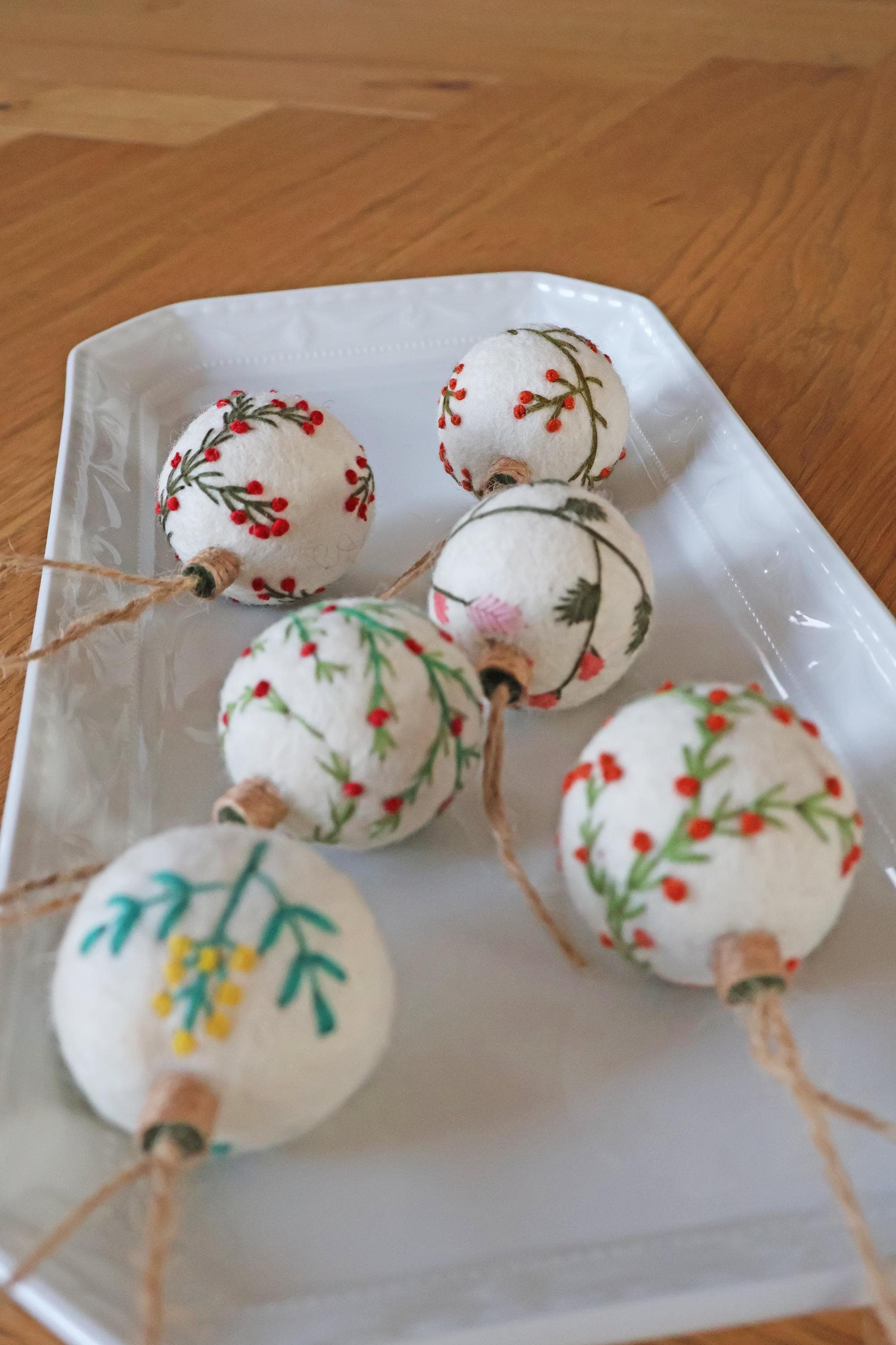 Weihnachtskugel 6er Set aus Filz handgemacht I Weihnachtsdeko I Anhänger I Kugeln handgemacht I Weihnachtsschmuck I Christbaumkugel Filz I