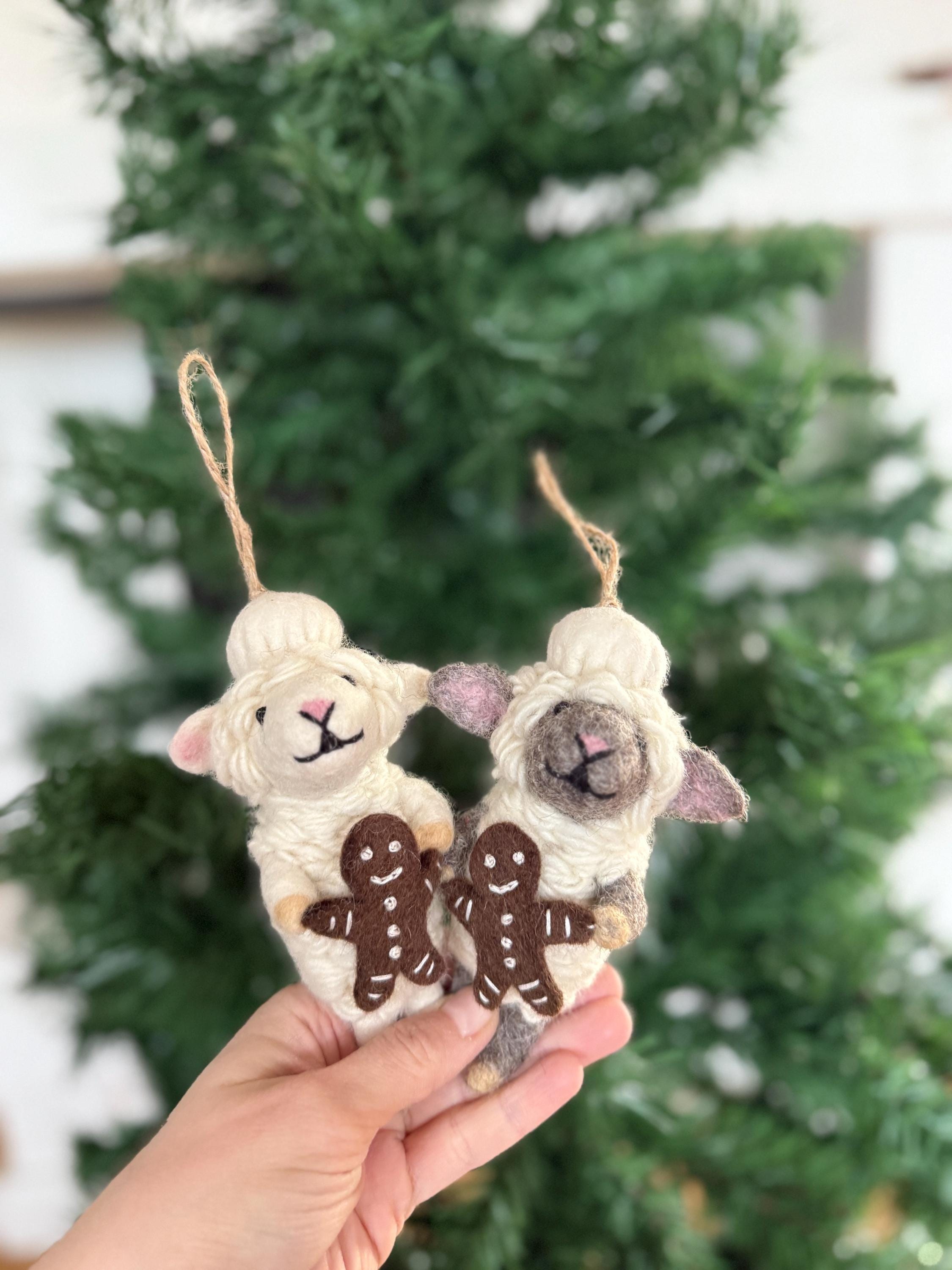 Weihnachtsanhänger Bäcker Schaf I Christbaumschmuck Weihnachtsdeko I Winter Weihnachtsbaum I Weihnachtsschaf