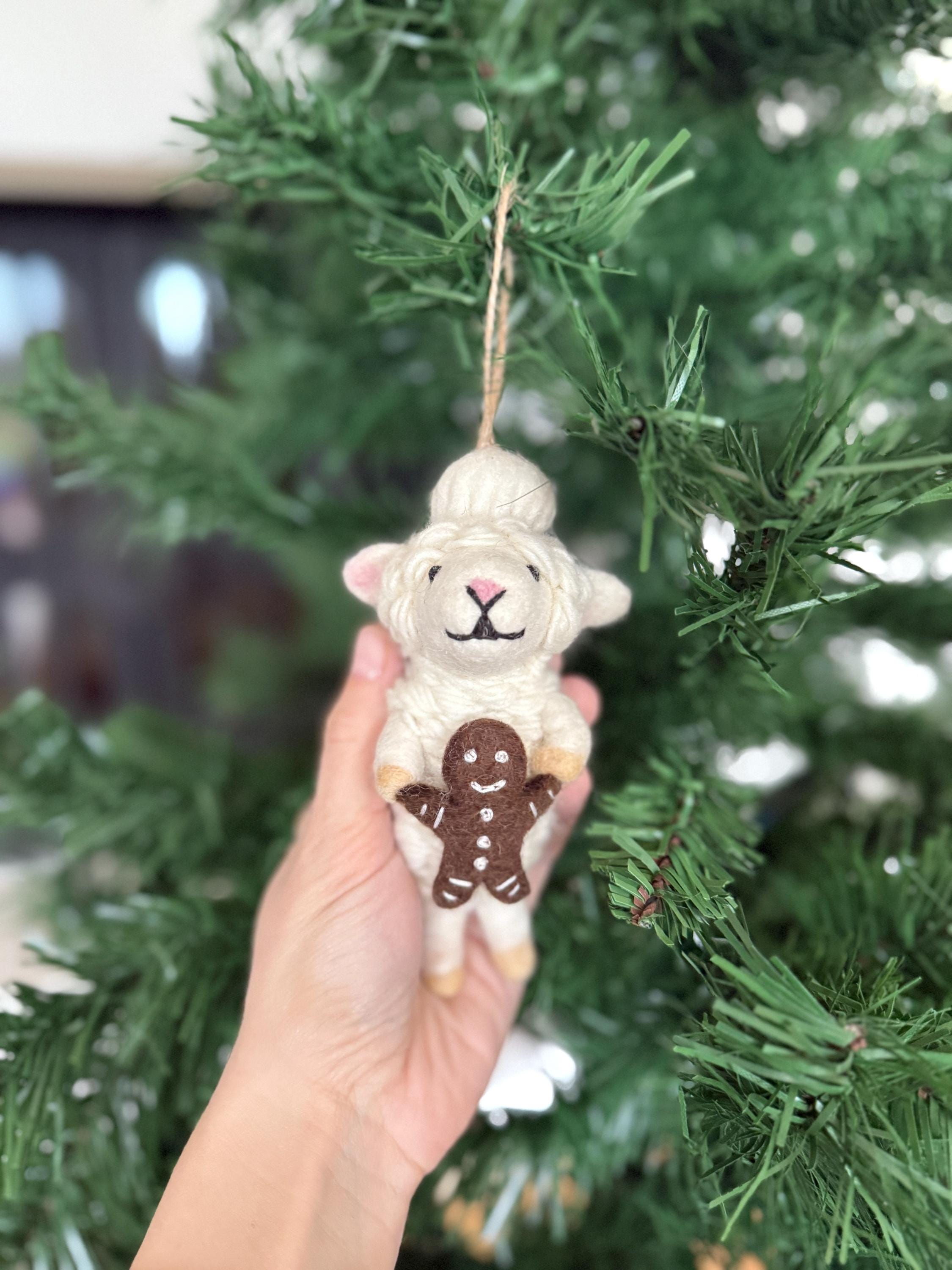 Weihnachtsanhänger Bäcker Schaf I Christbaumschmuck Weihnachtsdeko I Winter Weihnachtsbaum I Weihnachtsschaf