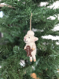 Weihnachtsanhänger Bäcker Schaf I Christbaumschmuck Weihnachtsdeko I Winter Weihnachtsbaum I Weihnachtsschaf