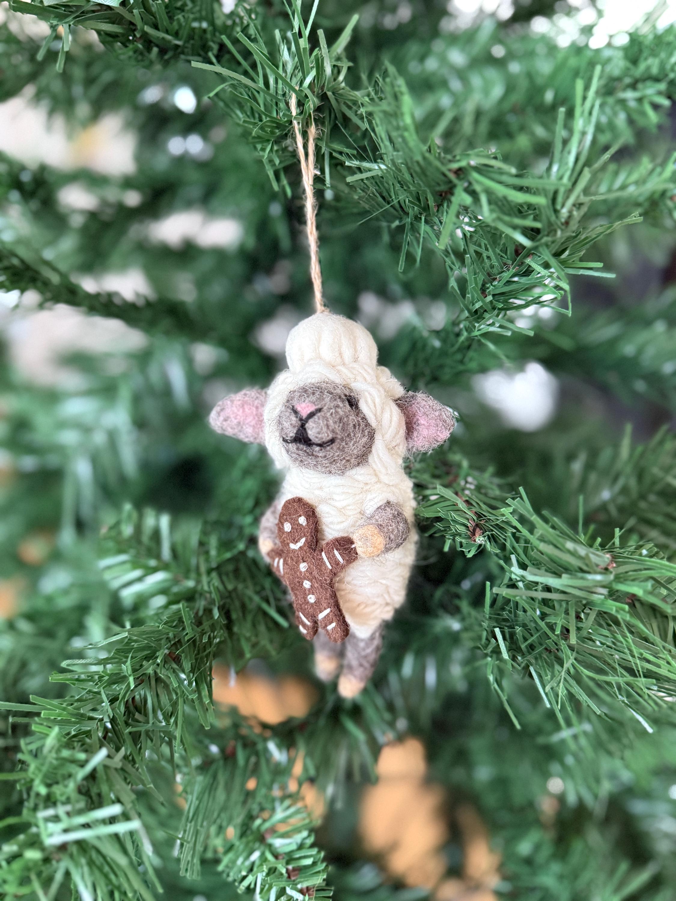 Weihnachtsanhänger Bäcker Schaf I Christbaumschmuck Weihnachtsdeko I Winter Weihnachtsbaum I Weihnachtsschaf
