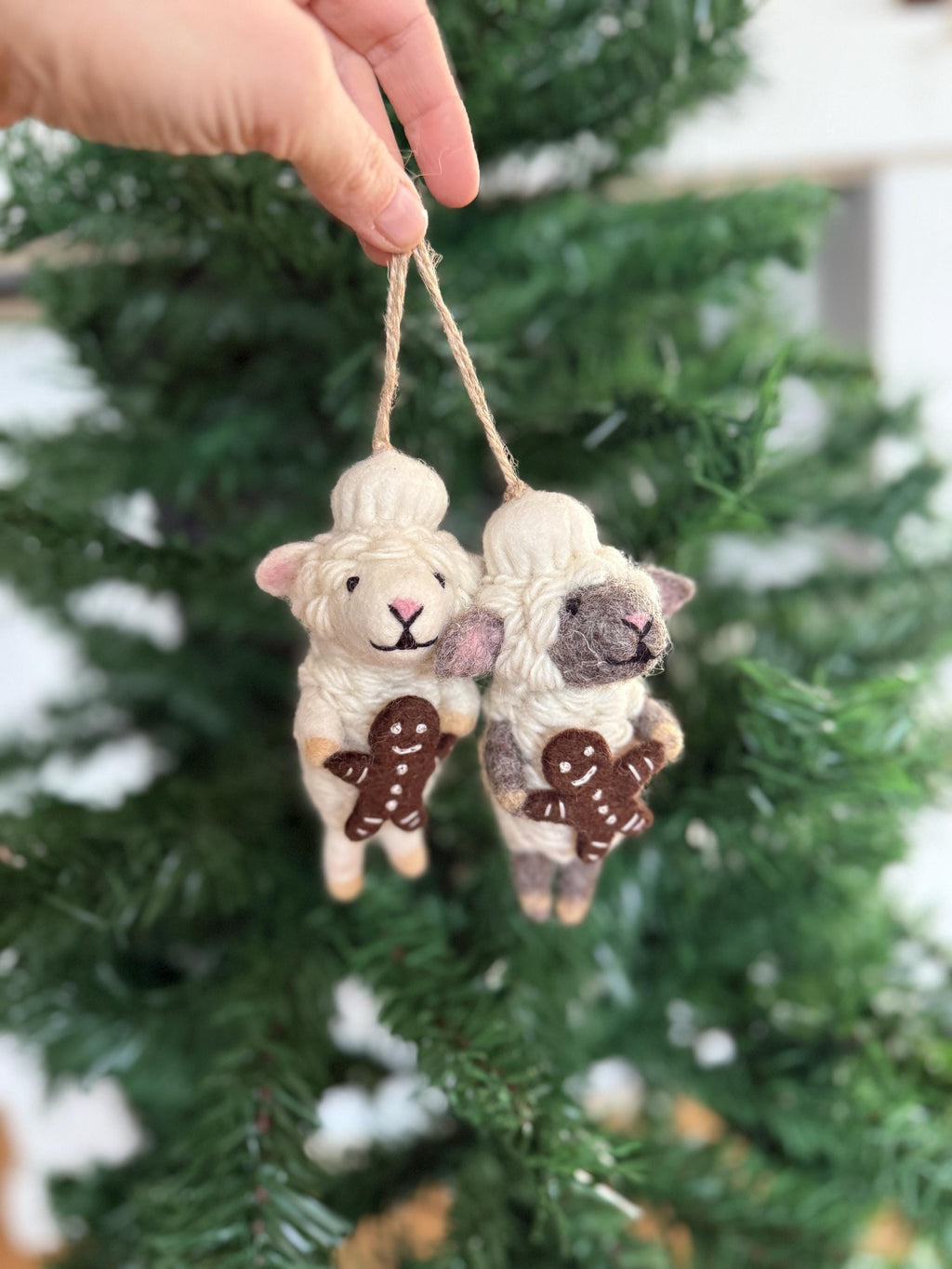 Weihnachtsanhänger Bäcker Schaf I Christbaumschmuck Weihnachtsdeko I Winter Weihnachtsbaum I Weihnachtsschaf