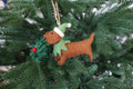 Weihnachtsanhänger Dackel aus Filz I Filz Christbaumschmuck I Weihnachtsdeko I Weihnachtsdackel mit Mütze I Hundeanhänger
