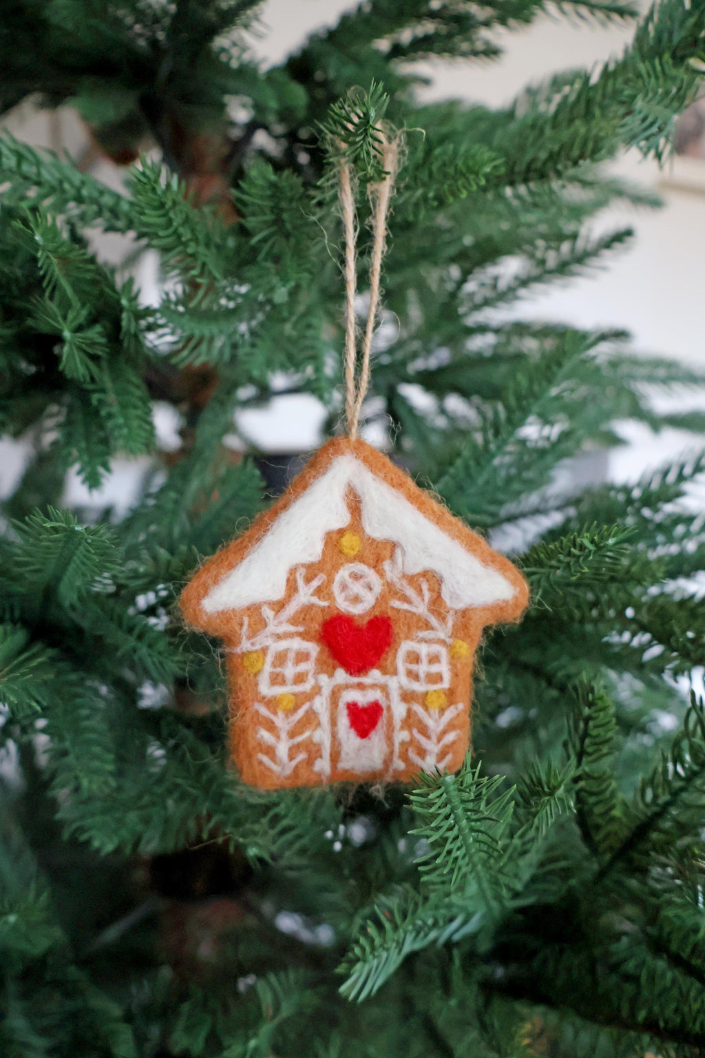 Weihnachtsanhänger Lebkuchenhaus mit Herz I Christbaumschmuck Weihnachtsdeko I Winterdeko I Weihnachtsbaum I Lebkuchen