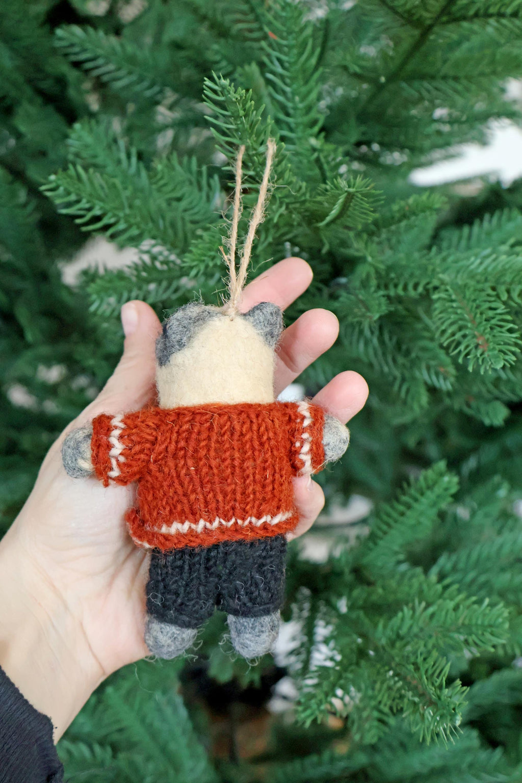 Anhänger Dachs I Deko aus Filz I Winter I Weihnachtsbaum I Herbstdeko I Anhänger aus Filz I Waldtiere I