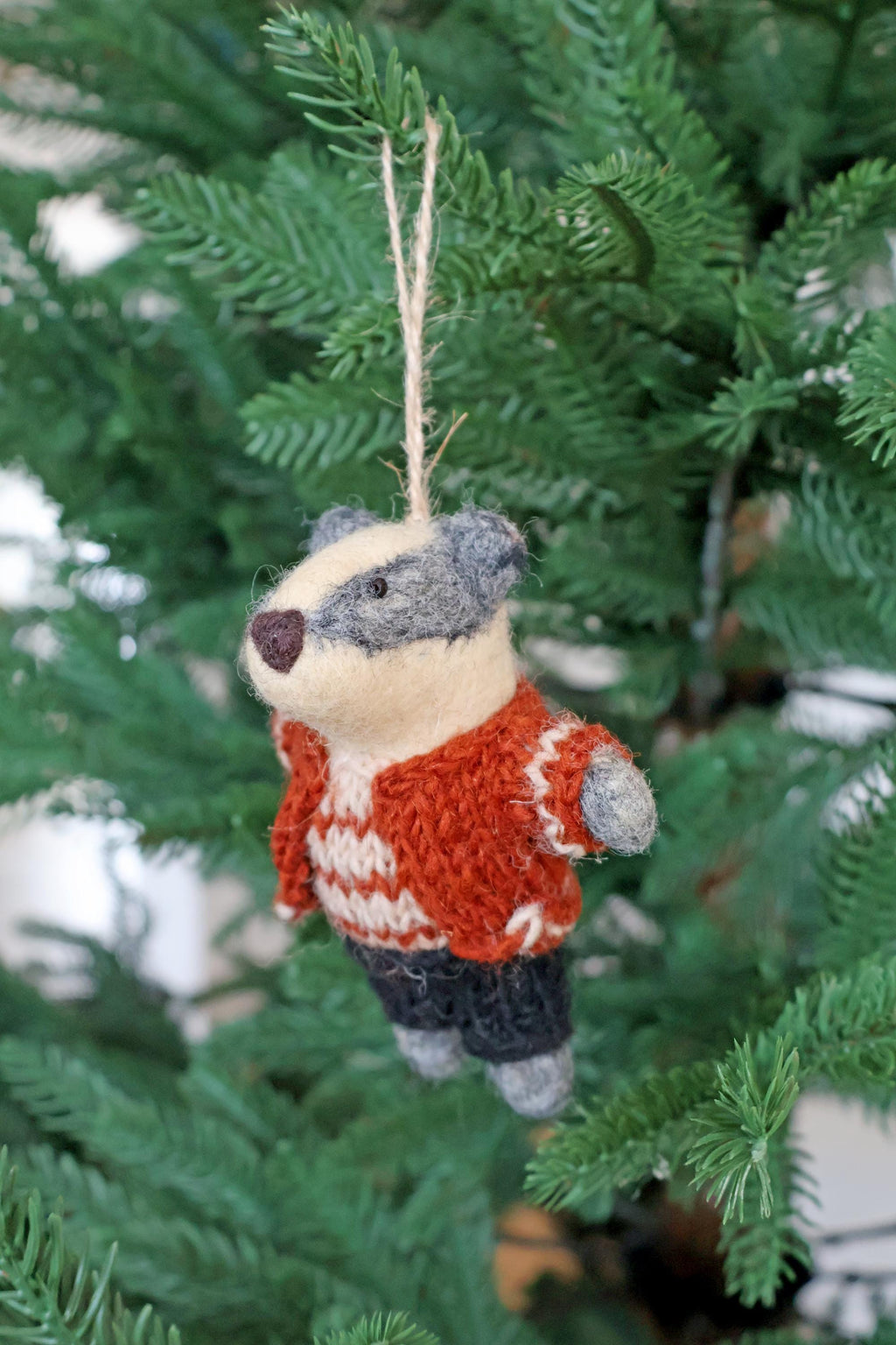 Anhänger Dachs I Deko aus Filz I Winter I Weihnachtsbaum I Herbstdeko I Anhänger aus Filz I Waldtiere I