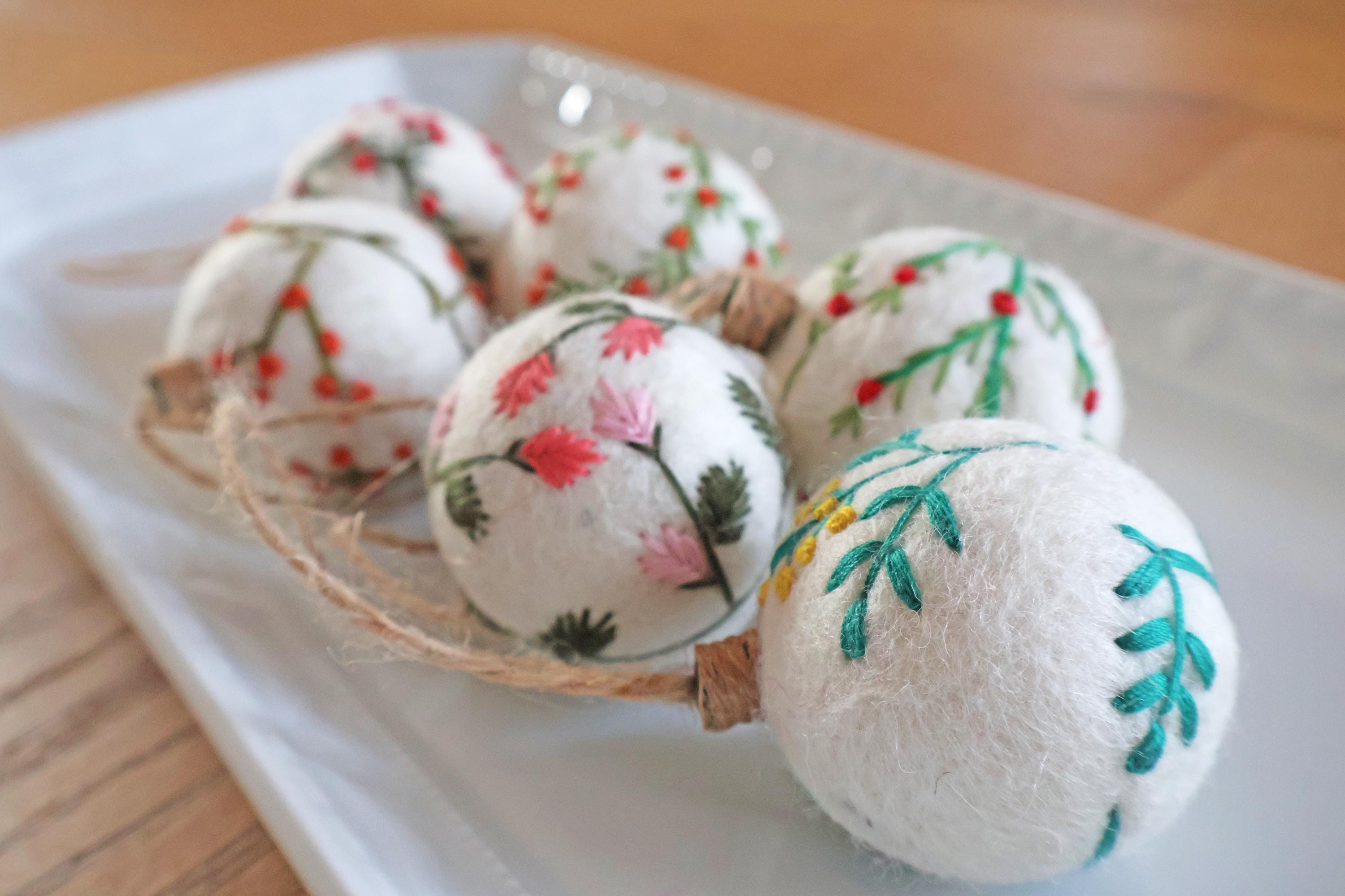 Weihnachtskugel 6er Set aus Filz handgemacht I Weihnachtsdeko I Anhänger I Kugeln handgemacht I Weihnachtsschmuck I Christbaumkugel Filz I