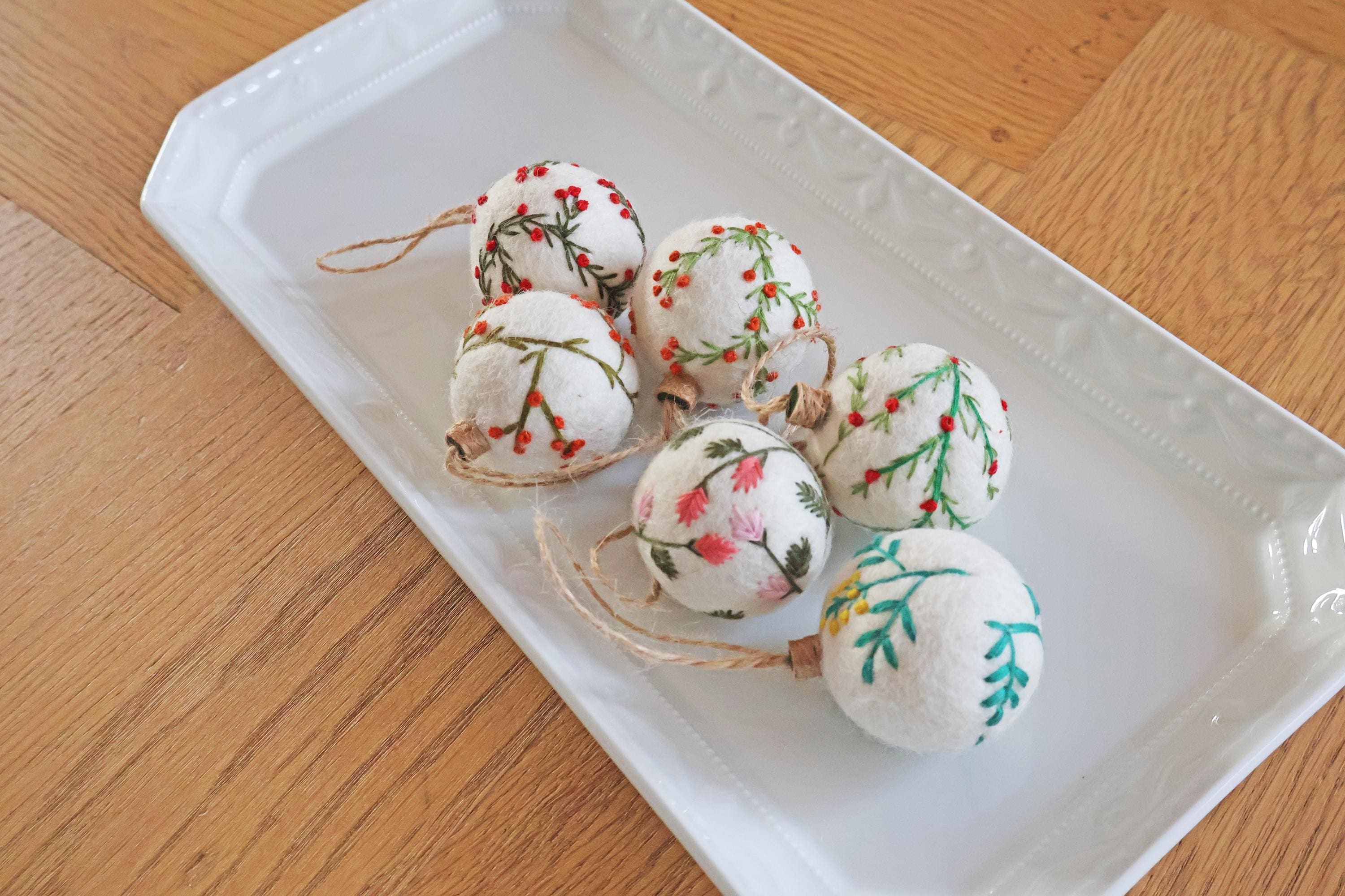 Weihnachtskugel 6er Set aus Filz handgemacht I Weihnachtsdeko I Anhänger I Kugeln handgemacht I Weihnachtsschmuck I Christbaumkugel Filz I