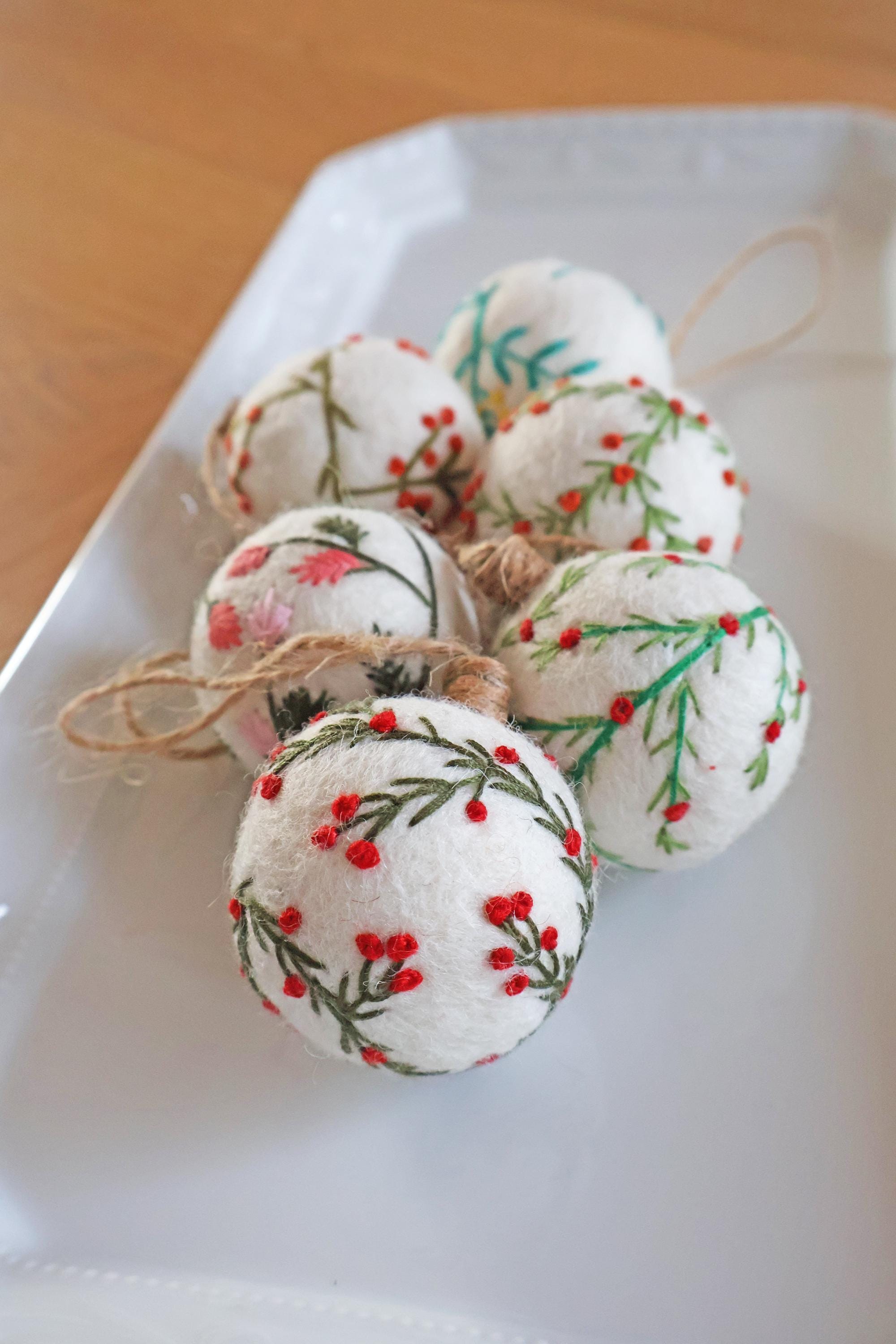 Weihnachtskugel 6er Set aus Filz handgemacht I Weihnachtsdeko I Anhänger I Kugeln handgemacht I Weihnachtsschmuck I Christbaumkugel Filz I