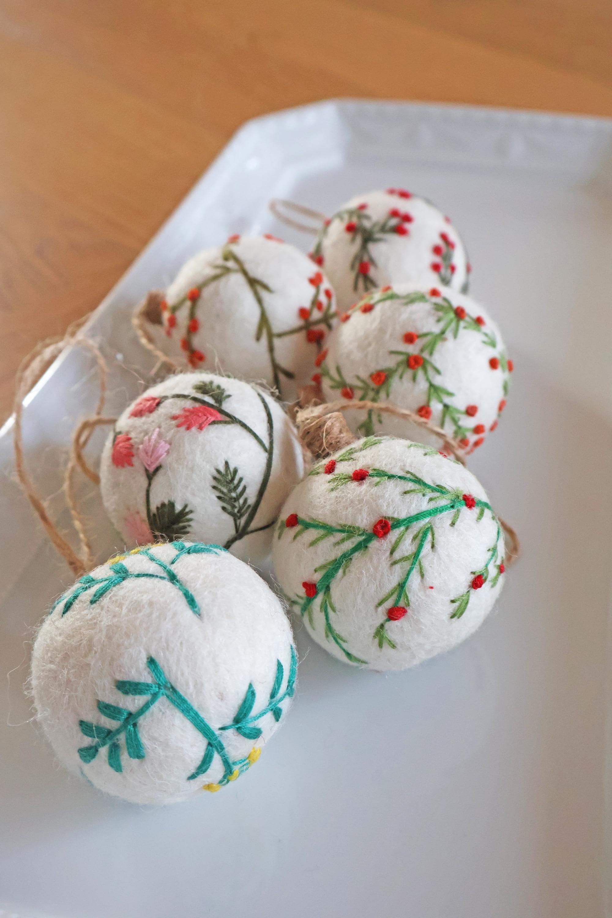 Weihnachtskugel 6er Set aus Filz handgemacht I Weihnachtsdeko I Anhänger I Kugeln handgemacht I Weihnachtsschmuck I Christbaumkugel Filz I