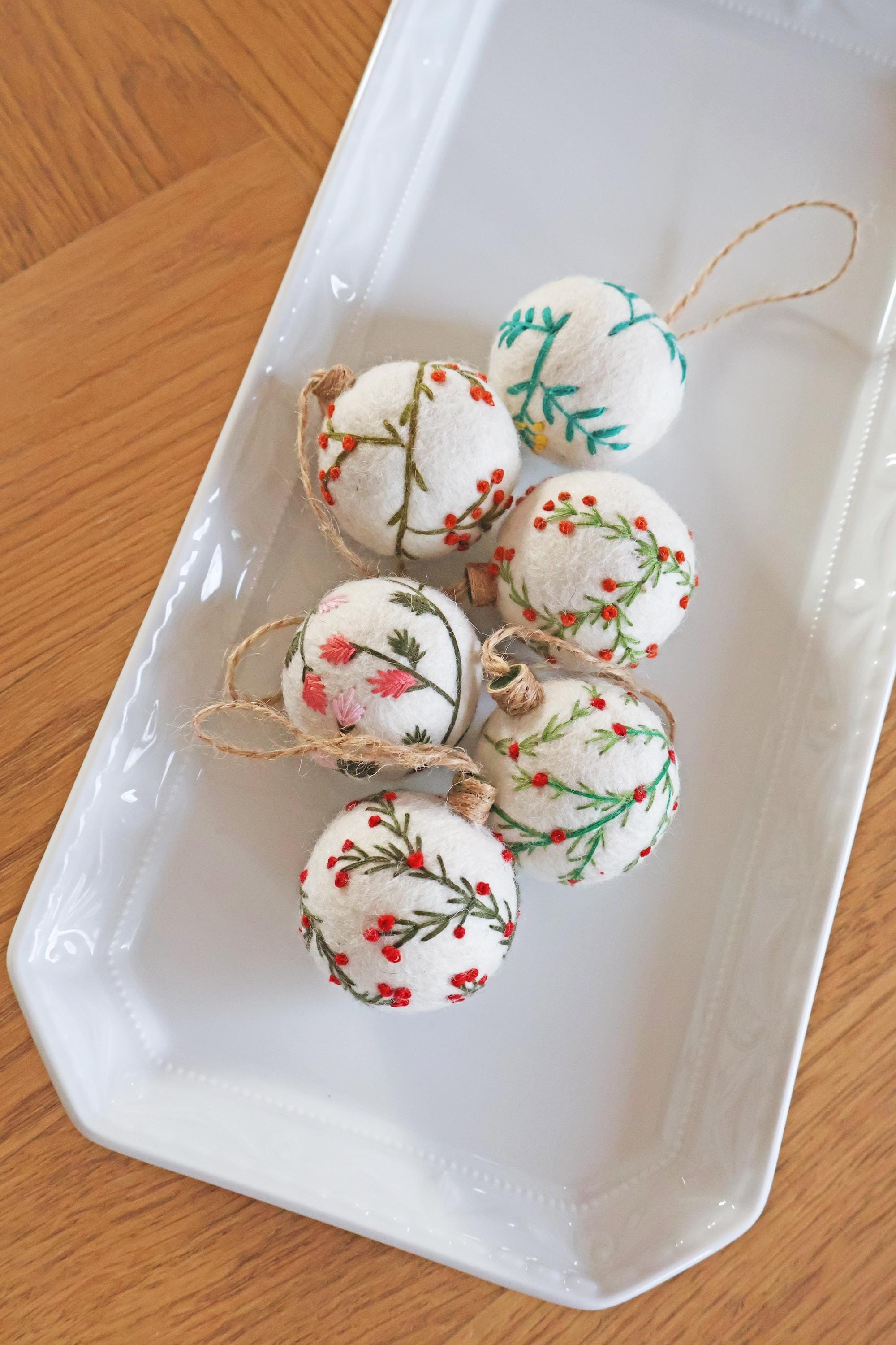 Weihnachtskugel 6er Set aus Filz handgemacht I Weihnachtsdeko I Anhänger I Kugeln handgemacht I Weihnachtsschmuck I Christbaumkugel Filz I