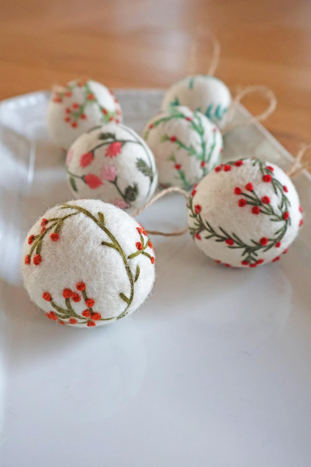 Weihnachtskugel 6er Set aus Filz handgemacht I Weihnachtsdeko I Anhänger I Kugeln handgemacht I Weihnachtsschmuck I Christbaumkugel Filz I