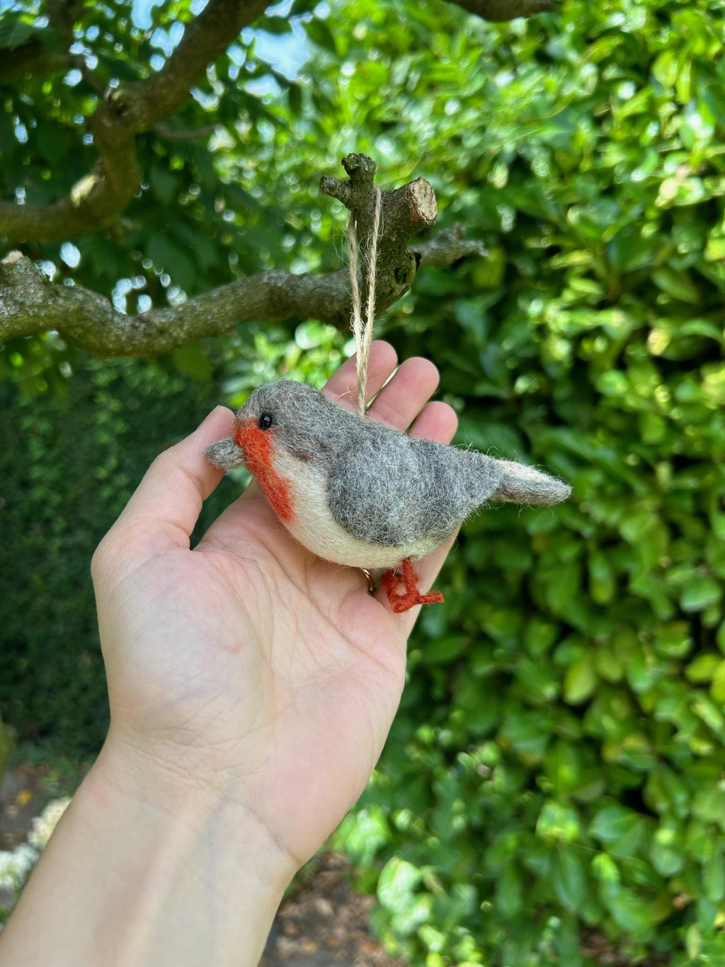 Filzanhänger Rotkehlchen I Christbaumschmuck I Weihnachtsdeko I Winterdeko I Weihnachtsbaum I Frühlingsdeko I Vogeldeko I Naturdeko I Fair