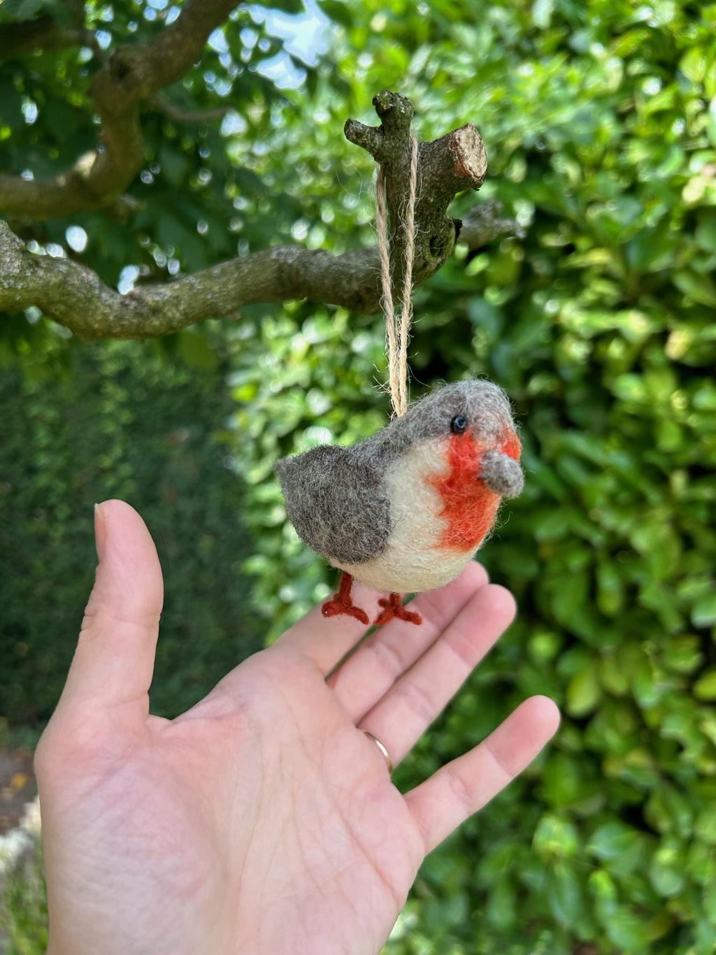 Filzanhänger Rotkehlchen I Christbaumschmuck I Weihnachtsdeko I Winterdeko I Weihnachtsbaum I Frühlingsdeko I Vogeldeko I Naturdeko I Fair