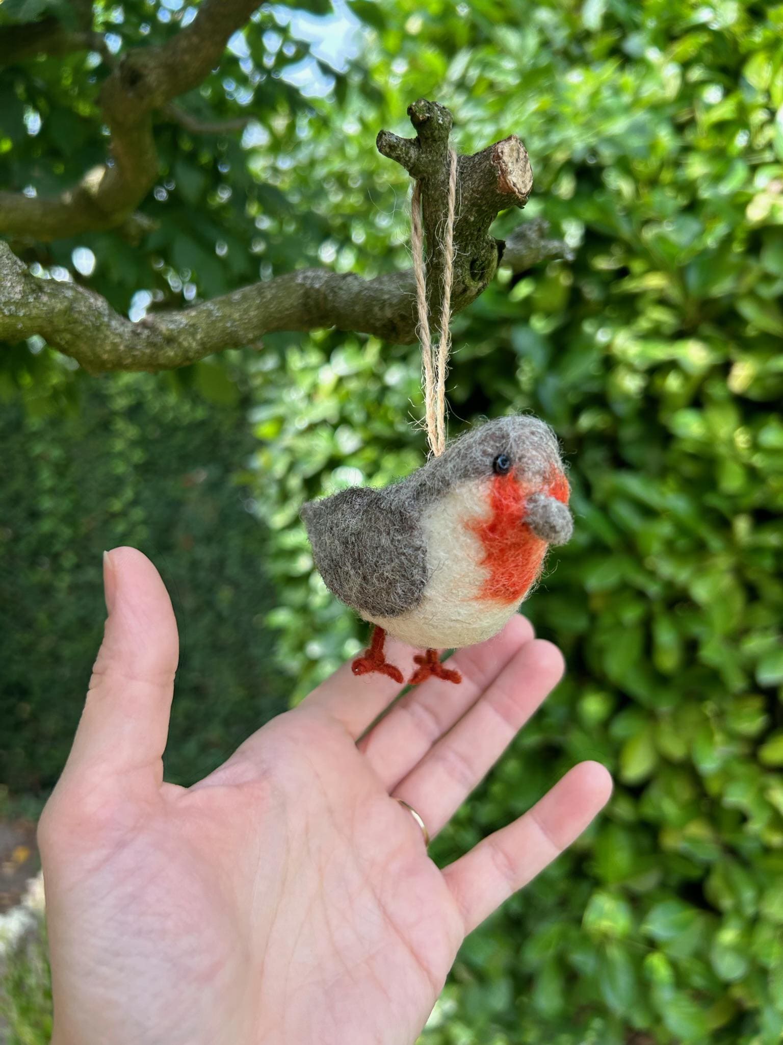 Filzanhänger Rotkehlchen I Christbaumschmuck I Weihnachtsdeko I Winterdeko I Weihnachtsbaum I Frühlingsdeko I Vogeldeko I Naturdeko I Fair
