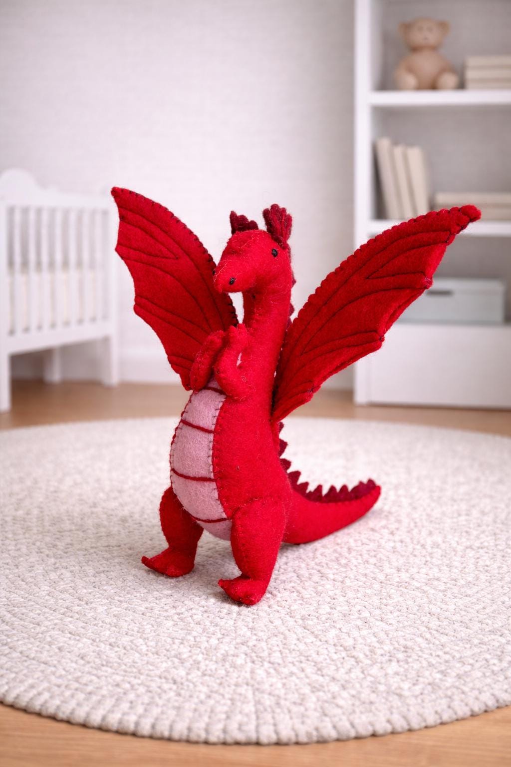 Drache aus Filz I Spielzeug I Dekofigur I Dragon I handgemachtes Spielzeug