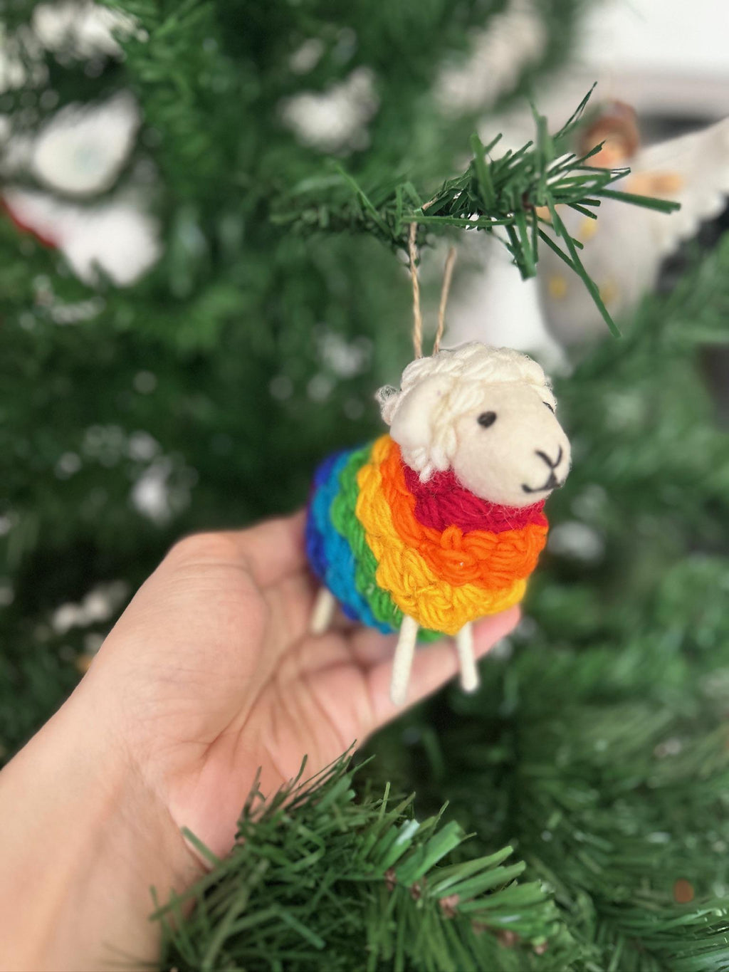 Weihnachtsanhänger Regenbogenschaf I Christbaumschmuck Weihnachtsdeko I Winter Weihnachtsbaum I Weihnachtsschaf I Pride