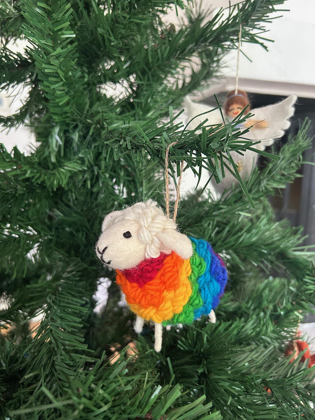 Weihnachtsanhänger Regenbogenschaf I Christbaumschmuck Weihnachtsdeko I Winter Weihnachtsbaum I Weihnachtsschaf I Pride