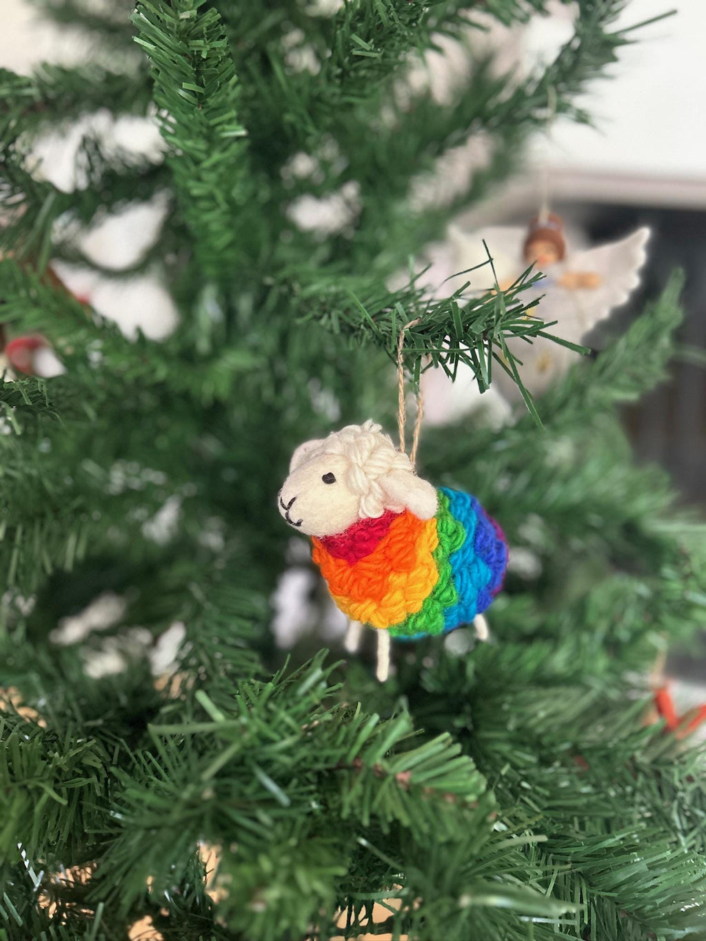 Weihnachtsanhänger Regenbogenschaf I Christbaumschmuck Weihnachtsdeko I Winter Weihnachtsbaum I Weihnachtsschaf I Pride