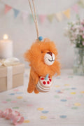 Partylöwe I Löwe mit Partyhut I Löwendeko I Christbaumschmuck Weihnachtsdeko I Geburtstagsdeko I Geschenkanhänger I Löwenparty