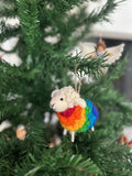Weihnachtsanhänger Regenbogenschaf I Christbaumschmuck Weihnachtsdeko I Winter Weihnachtsbaum I Weihnachtsschaf I Pride