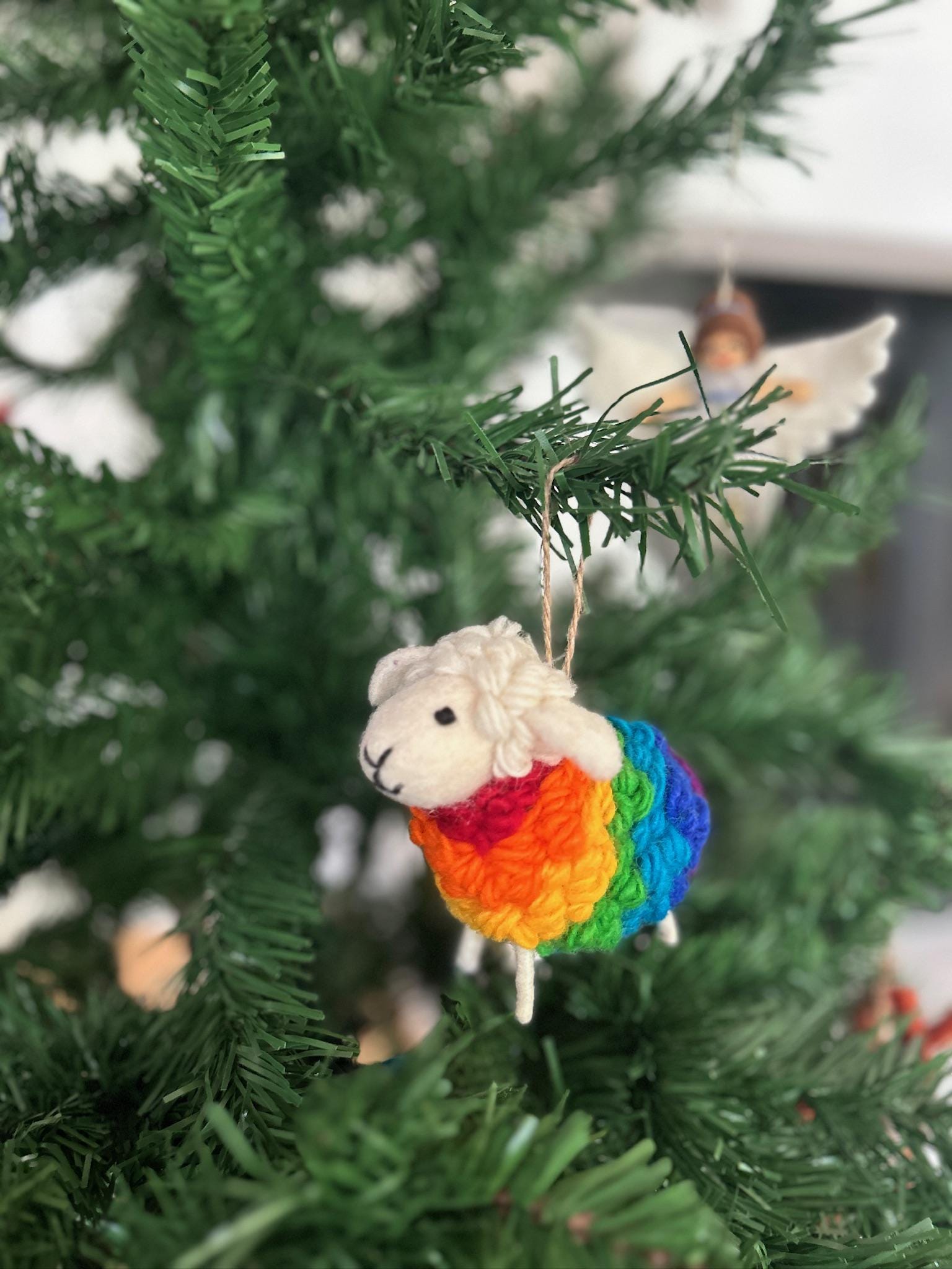 Weihnachtsanhänger Regenbogenschaf I Christbaumschmuck Weihnachtsdeko I Winter Weihnachtsbaum I Weihnachtsschaf I Pride