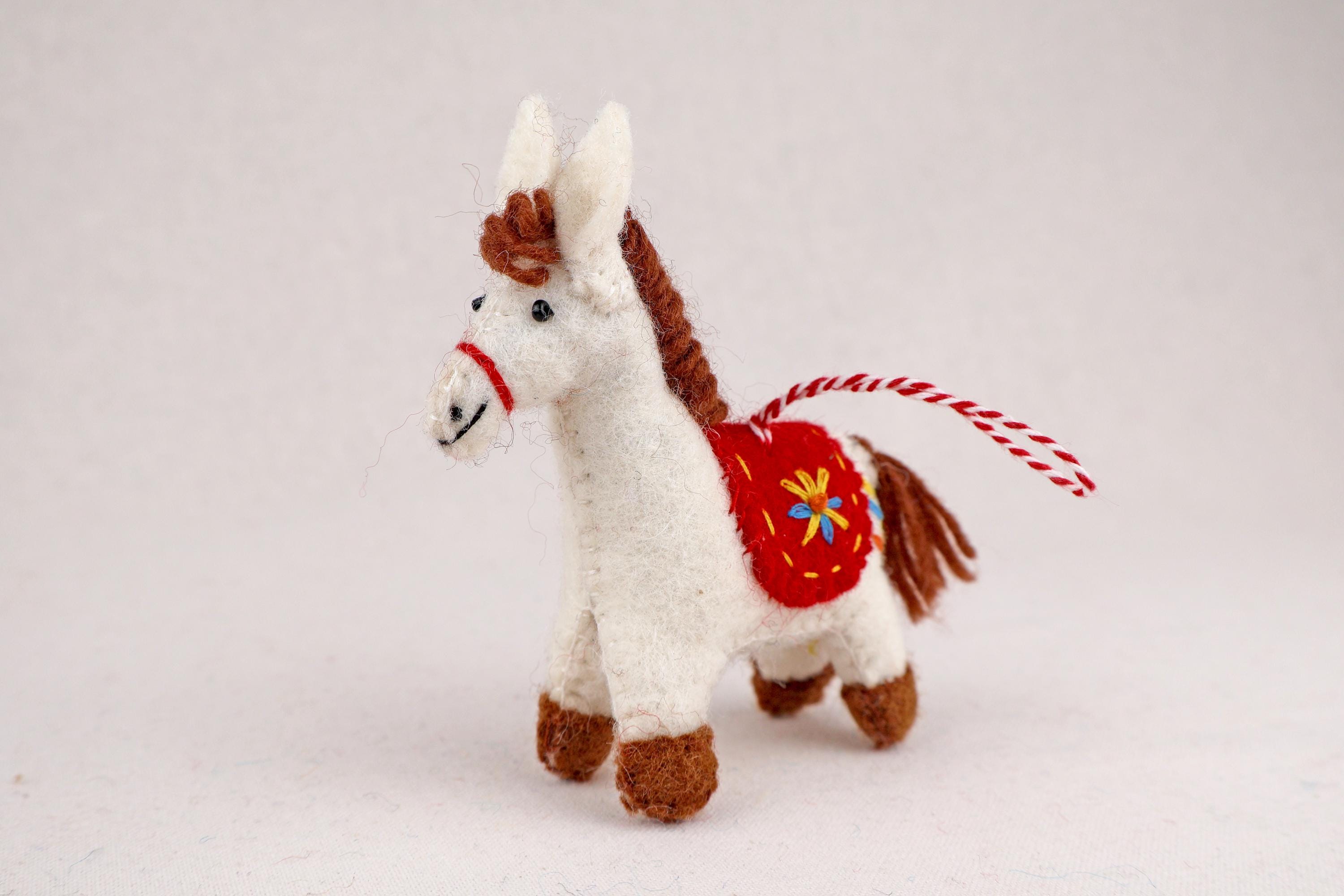Weihnachtsanhänger Pferd I Filz Christbaumschmuck I Weihnachtsdeko Pferdchen