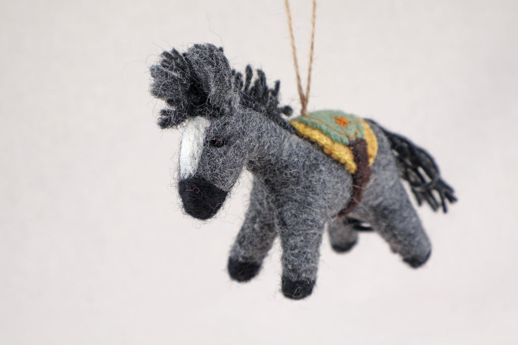 Weihnachtsanhänger Pferd I Filz Christbaumschmuck I Weihnachtsdeko Pferdchen